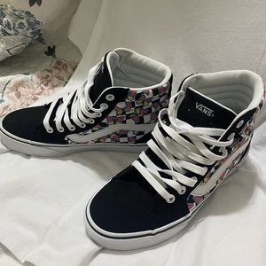 Butterfly checkered women’s vans
